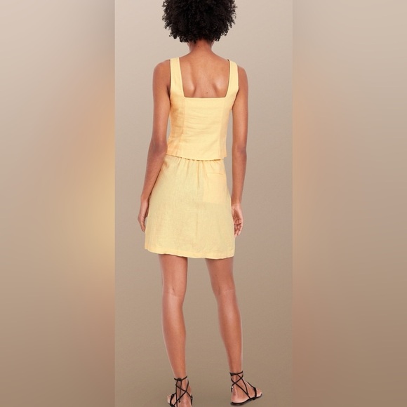 NWTS💓GAP OLD NAVY XL💓SWEET BUTTER LINEN FITTED TOP MATCHING LINEN A LINE SKIRT - Picture 8 of 15